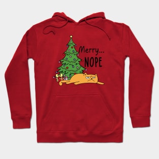 Merry Nope - Angry Cat Hoodie